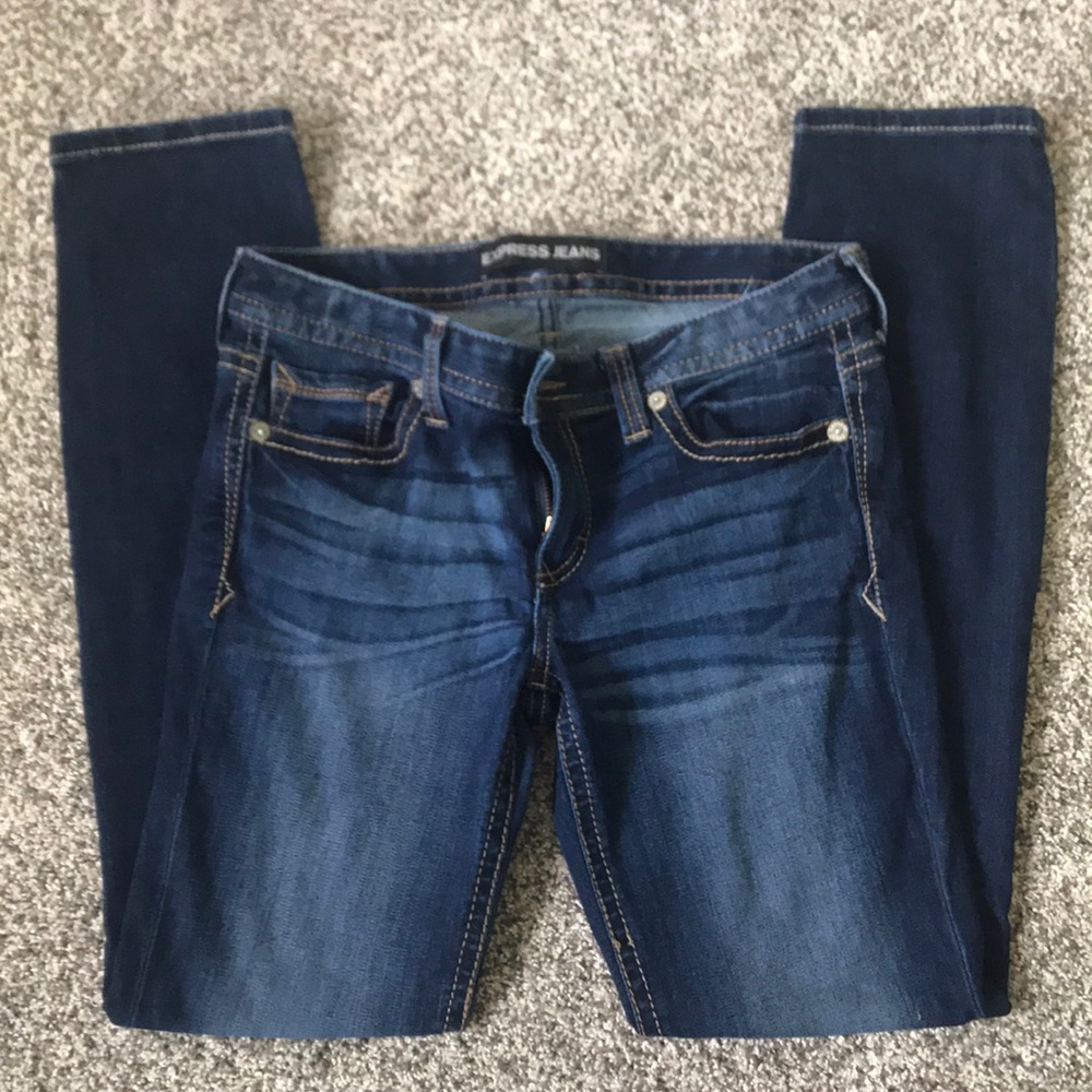 Express Stella Skinny Low Rise Jeans